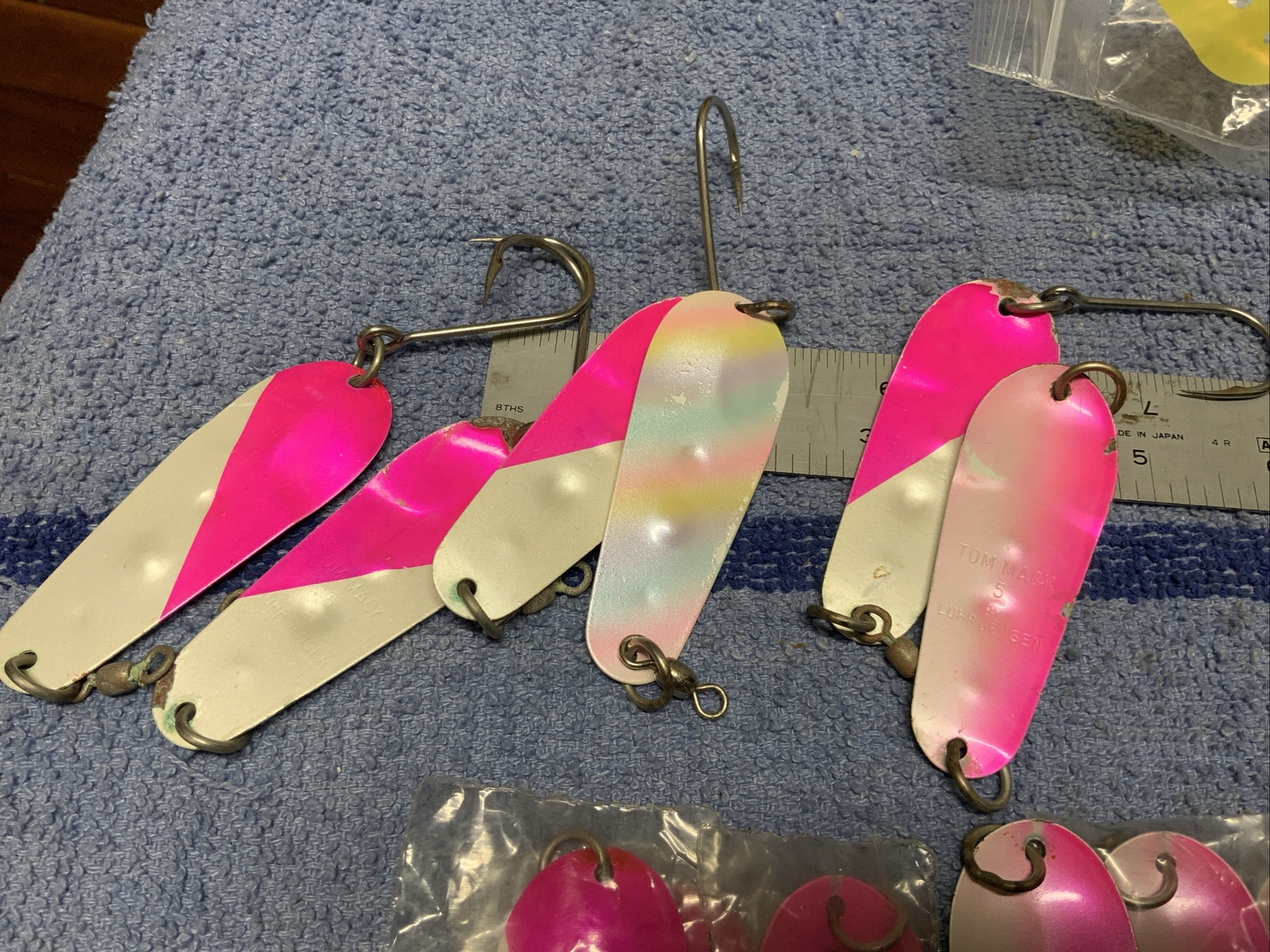 10 New Tom Mack Coho Salmon Trolling Spoons + 6 Pink White 5 31/4
