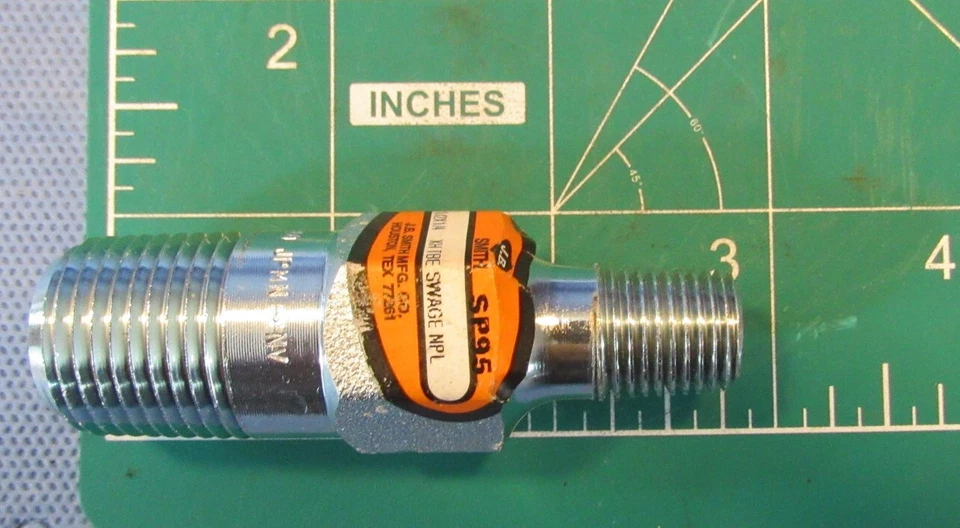 New J.B. Smith 1/2" x 1/4" Concentric Swage Carbon Steel TBE Sch 80 Galvanized - Image 2 of 4