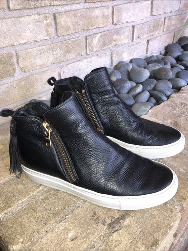 Barracuda Leather Black High Top 