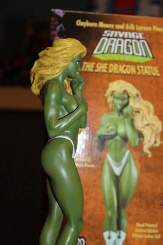 CS Moore Studio Savage Dragon She Dragon Statue 1230/1800 Erik Larsen RARE NICE - Image 4 of 4