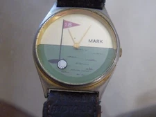 WORKS - Vintage Golf Watch 18th Hole Quartz Ball Second Hand - FREE SHIP