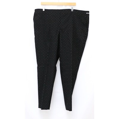 NWOT Samoon Plus Size Stretch Pull-On Slim Pants 22 Dotted print office business