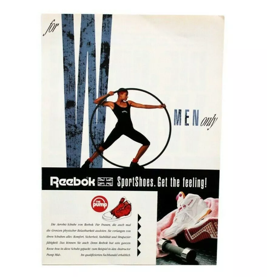 Vintage 90s Reebok Instructor Pump Mid poster print advertising OG | eBay