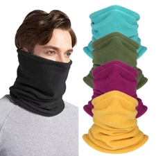 Winter Fleece Warmer Neck Gaiter Skiing Windproof Face Mask Scarf for Men Women