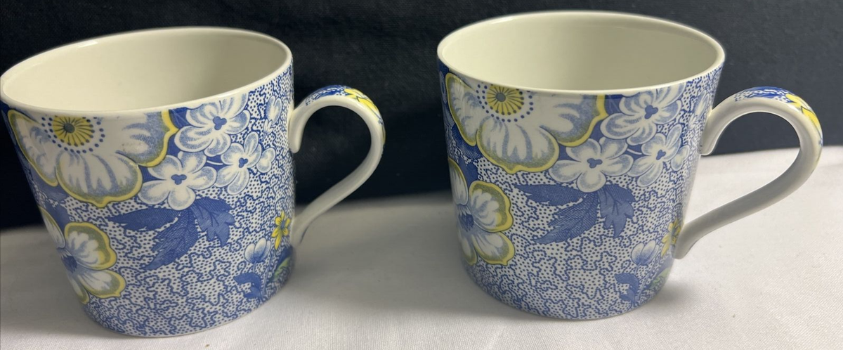 Spode 食器 LOT OF TWO SPODE BLUE CHINTZ BOTANICAL CUPS S3705-A0 | eBay
