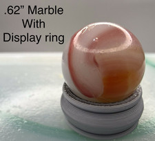 Glass Marble With Display lot 8372 Has Hit Marks See Photos Description