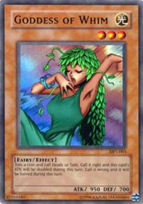 Yugioh! HP Goddess of Whim - MP1-003 - Super Rare - Limited Edition Heavily Play