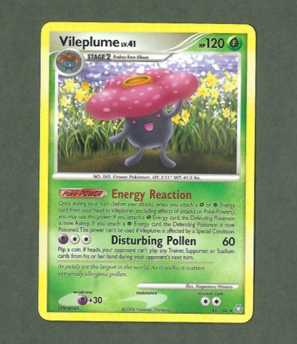2008 Pokemon TCG Vileplume Legends Awakened 45/146