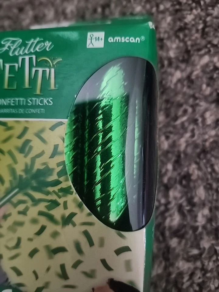 PALITOS DE CONFETI FETI Juegos Verdes Celebración Fiesta Decoración 6 piezas Béisbol Fútbol  Foto 2 de 4