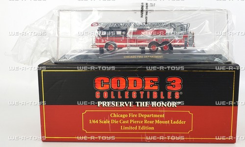 Code 3 Preserve the Honor Chicago Pierce Rear Mount Ladder T3 Vehicle #12919 - Picture 2 of 12