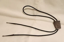 Vintage Hammered Sterling Silver Bolo Tie