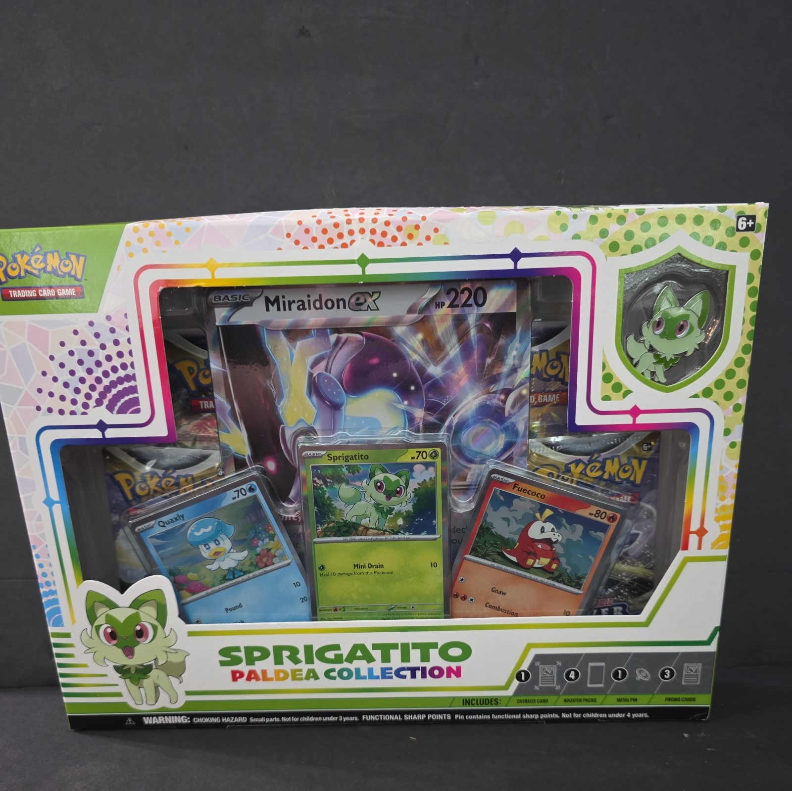 Pokemon TCG: SV Paldea Collection Sprigatito/Miraidon (4 Packs 3 Promos) Sealed!