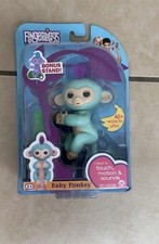 Fingerlings Baby Monkey Light Teal With Purple Hair Zoe Interactive Friend Toy