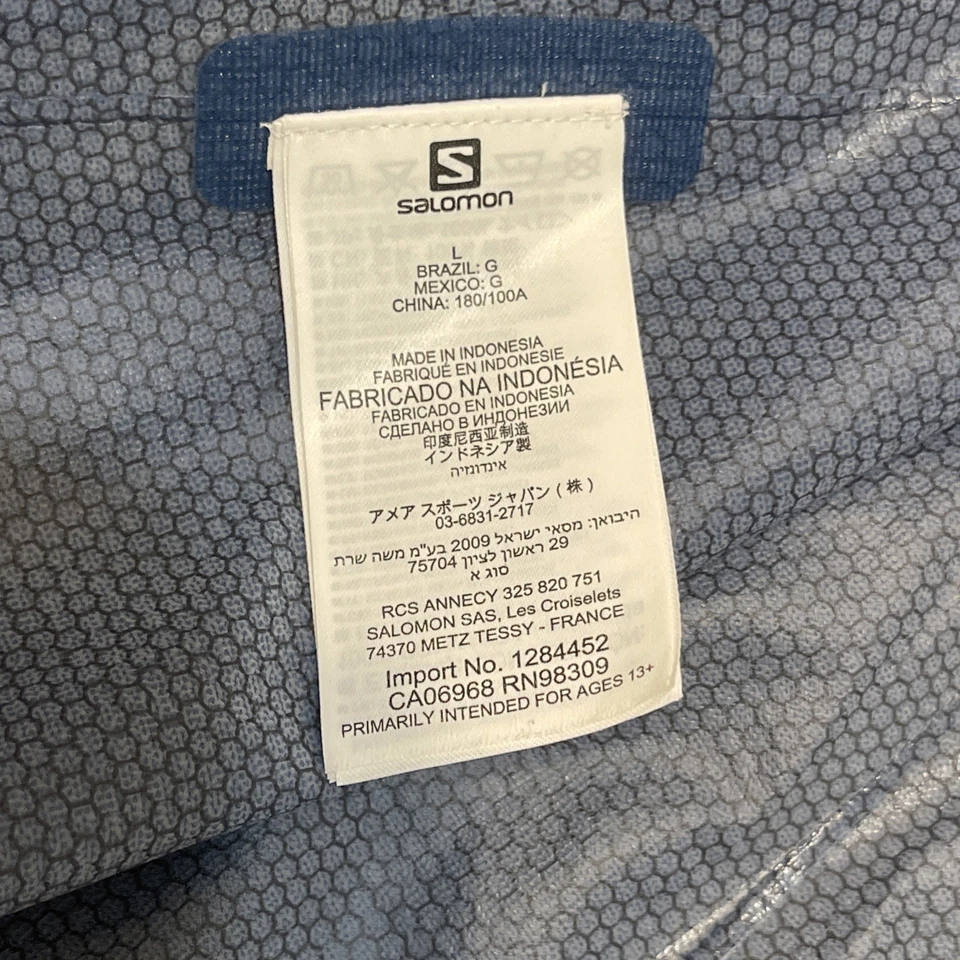 Куртка мужская Salomon размер L гибкая куртка на молнии легкая ветровка беговая - Изображение 4 из 4