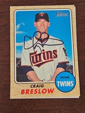 2017 Bowman CRAIG BRESLOW Twins In-Person Signed Autographed AUTO