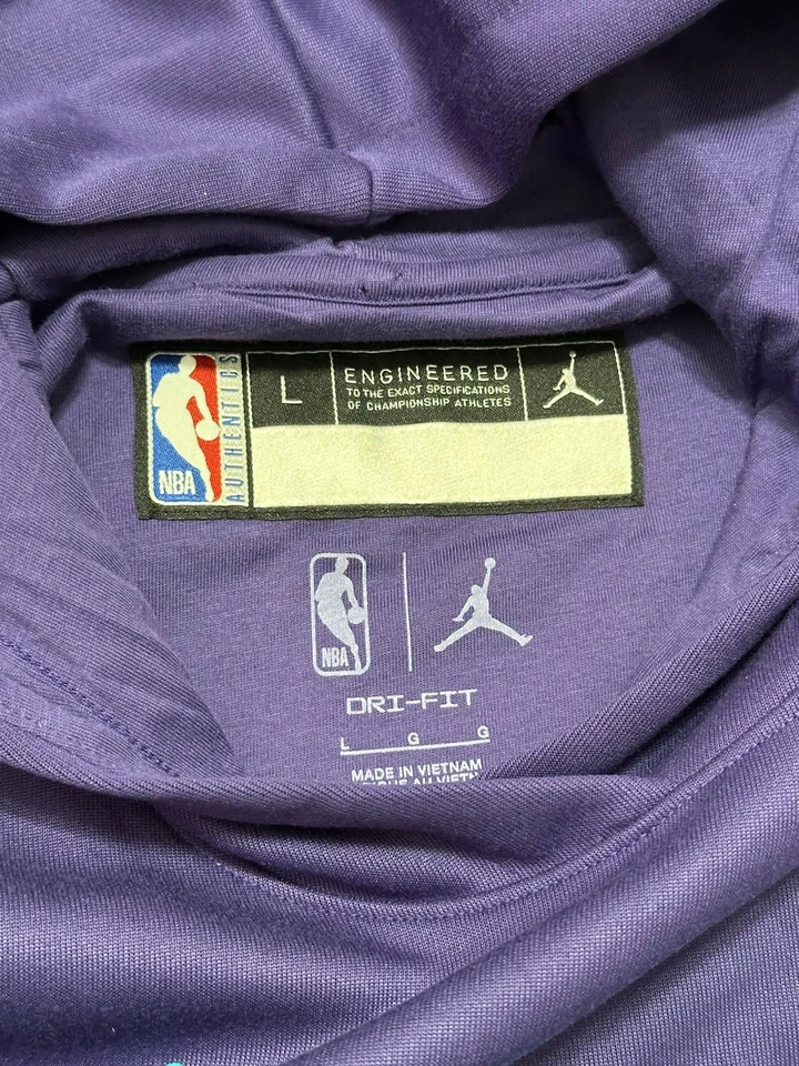 Sudadera con Capucha Nike Jordan Charlotte Hornets Jugador de la NBA Emitida Púrpura Sin Mangas Talla L Foto 4 de 4