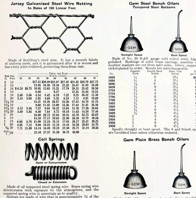 1922 N.T. Bushnell Oil Cans & Springs Advertisement Catalogue Hardware DWA22