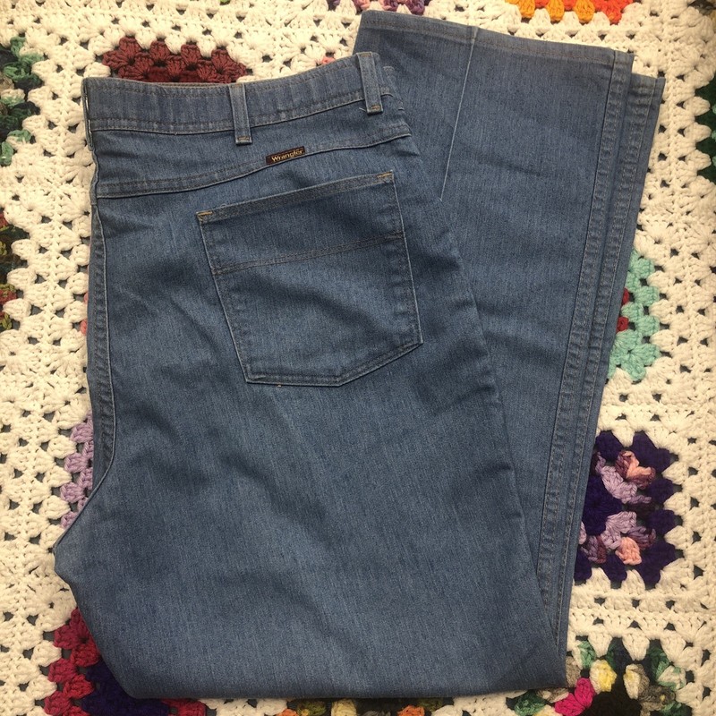 Vintage Wrangler Regular Fit Blue Jeans Denim 85498LB Mens 42x30