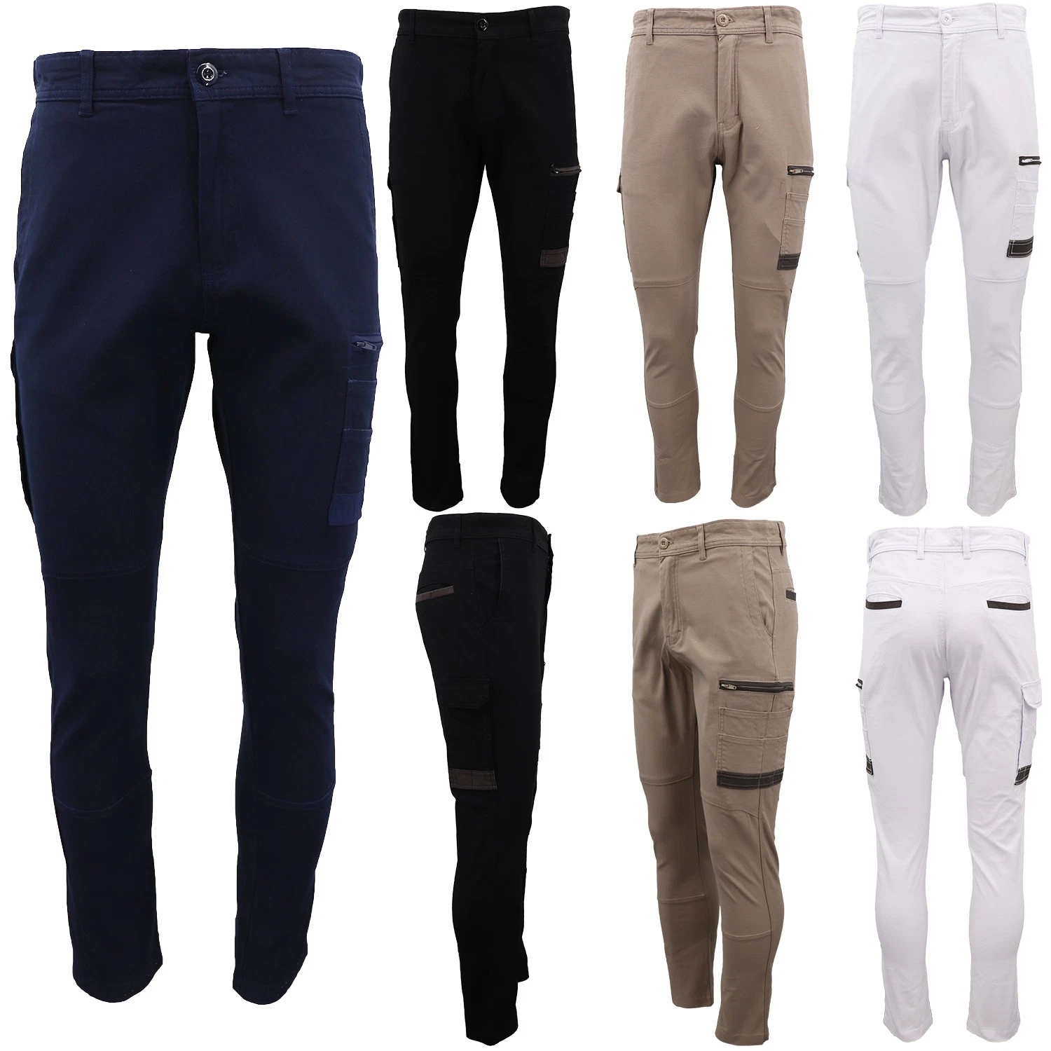 Men's Cotton Drill Cargo Work Pants UPF 50+ 13 Pockets Tradies Workwear Trousers
Opens in a new wind