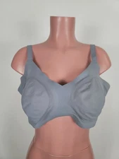 Knix High Impact Catalyst Steele Blue Padded Sports Bra Size 8 Wireless