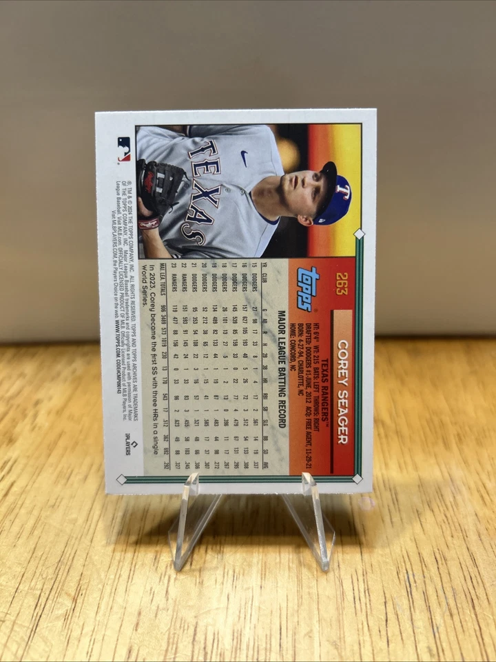 2024 Topps Archives Baseball- Corey Seager Endcap Target Foil #263 Rangers - Image 2 of 2