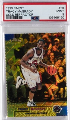 1999 FINEST GOLD REFRACTOR #26 TRACY MCGRADY 53/100 PSA 9