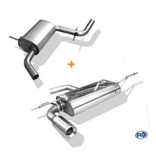 FOX Sportauspuffanlage ab Kat 1x90mm mit Absorber für Audi A3 Typ 8P inkl Cabrio