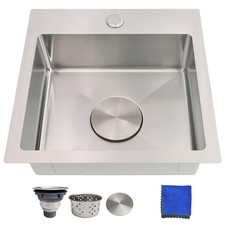 15 Inch Bar Sink Drop In - Delironexu 18 Gauge Stainless Steel Small Kitchen