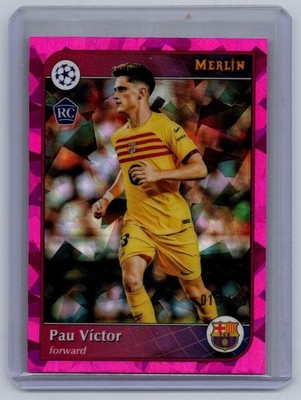 2024-25 Merlin UEFA Club Competitions #43 Pau Víctor Pink Atomic #/199