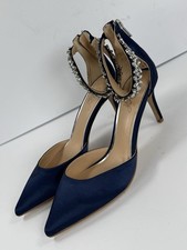 JEWEL Badgley Mischka Blue Size 8 Rhinestone Jeweled Pump Heels