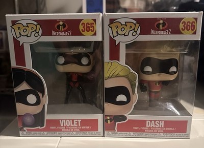 Funko Pop! Vinyl: Disney Pixar the Incredibles 2 Dash (#366) And Violet (#365)