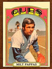 1972 Topps Baseball - #208 Milt Pappas Cubs Near Mint NM (Set Break)