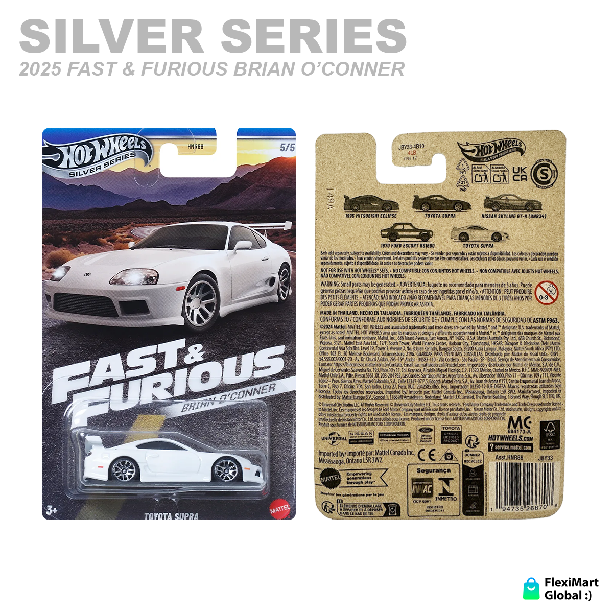 2025 Hot Wheels Silver Series Fast & Furious Brian O'Conner New