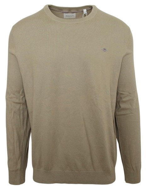 Gant Herren Pullover Sweater Jumper GrößE 2XL Shield Cotton Crew Neck Khaki-image