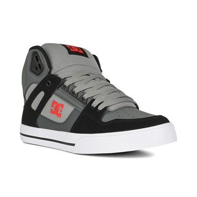 DC Shoes Pure High Top Skateboard Schuhe - Schwarz/Grau/Rot