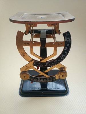 Vintage Bilateral Postal Letter Scale 250g Dutch Desk Scale Mechanical Brass