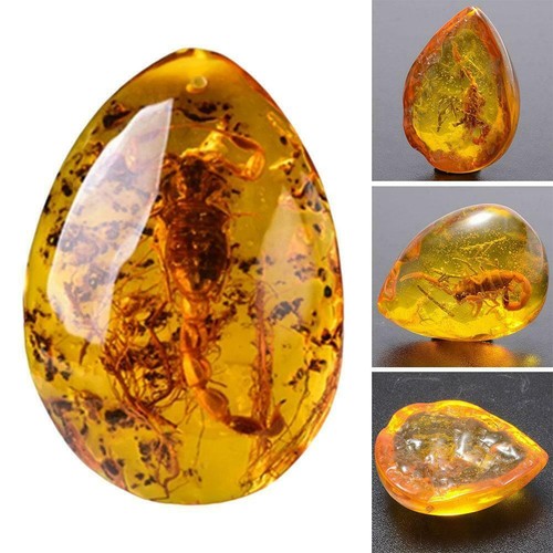 Beautiful Amber Scorpion Fossil Insects Manual Polishing.UK C9O3 - Picture 9 of 10
