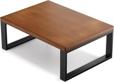 Solid Wooden Step Stool for Adults Seniors Non-Slip, Heavy Duty Light Walnut 