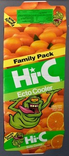 Hi C Ecto Cooler Family Pack Box/Wrapper Real Ghostbusters/Slimer 1989