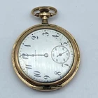 Antique 1917 Illinois Watch Co Gold Filled 15 Jewel Pocket Watch 46mm 67g
