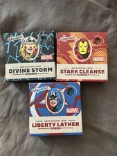 Dr Squatch Bar Soap Marvel Set Of 3 Thor Ironman Captain America
