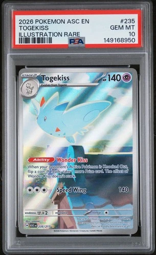 2026 POKEMON ASC EN-ASCENDED HEROES ILLUSTRATION RARE #235 TOGEKISS PSA 10