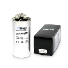 Temco 35 5 Uf Dual Run Capacitor CBB65, 35/5 MFD, 370-440V, Round, 50/60Hz  for