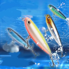 7PCS Cannonball crackling pencil lure lure pencil three-book hook hard lure