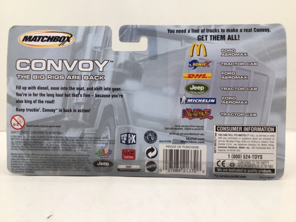 2005 Matchbox Convoy Michelin Ford Aeromax CY-115 UNOPENED - Image 4 of 4