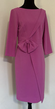 Adrianna Papell Women's 4 Pink Knit Crepe Tied Sheath Dress Wedding Guest Formal