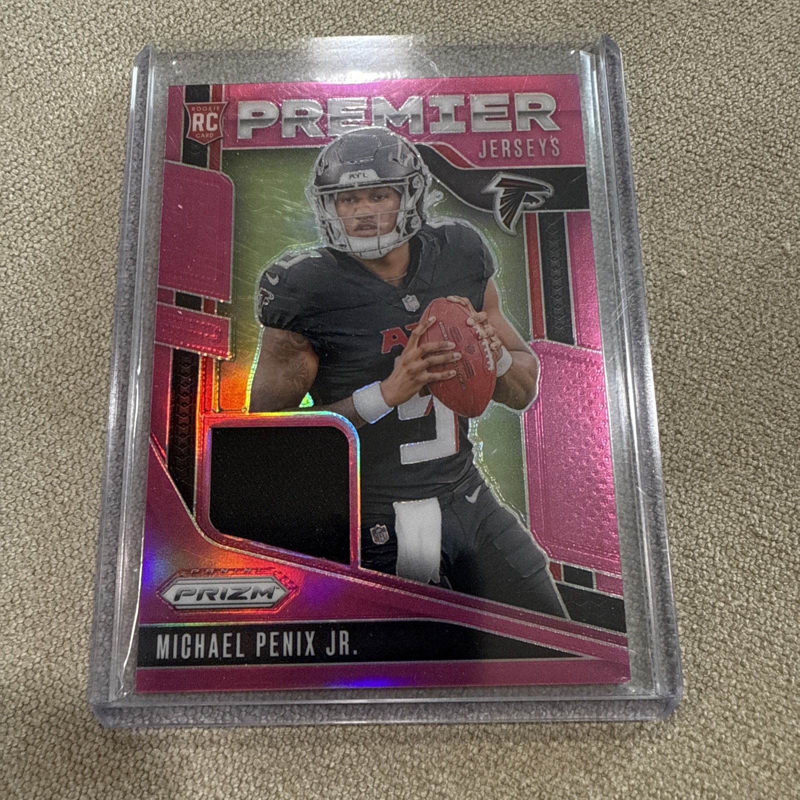 2024 Panini Prizm - Premier Jerseys Michael Penix Jr #PJ-MPJ Pink Prizm RC