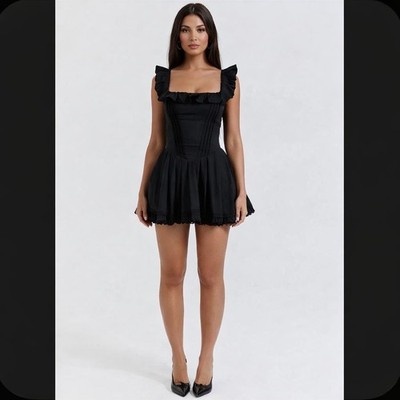 knee length dresses for ladies Akira Flounce Corset Mini Dress
