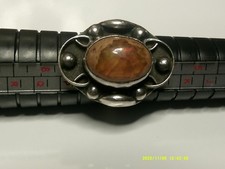 Vintage sterling silver 925 amber ring Size 6.5 STAMPED STERLING 925MFG