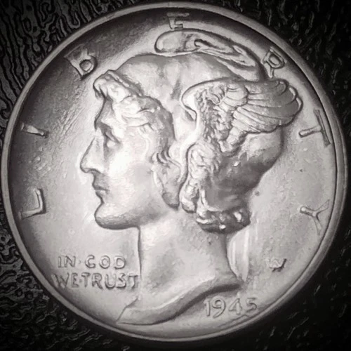 1945 Mercury Dime - BU - 90% Silver Winged Liberty 10C